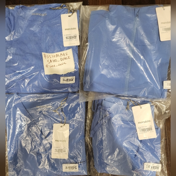 Mandala Tops Womens Mandala Scrub Set Jacket Under Scrubs Shirt And